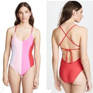PilyQ Farrah One Piece in Red/Pink/White